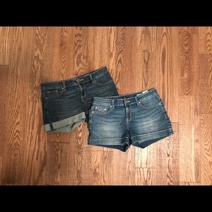 2 pairs of jean shorts